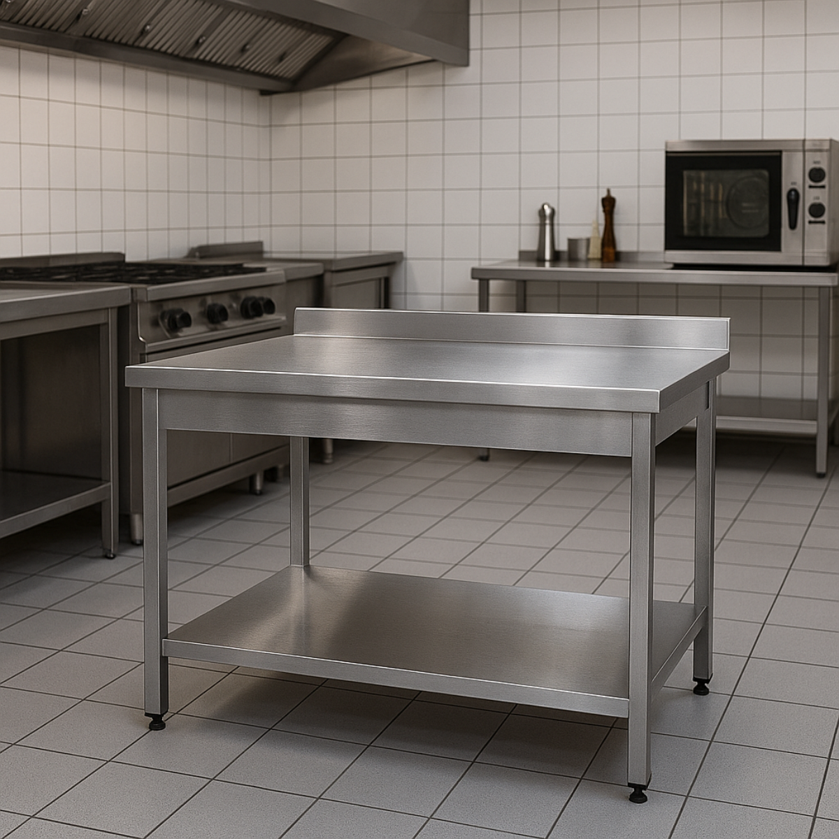 Masa de lucru inox cu polita inferioara 160*60*85 - 5