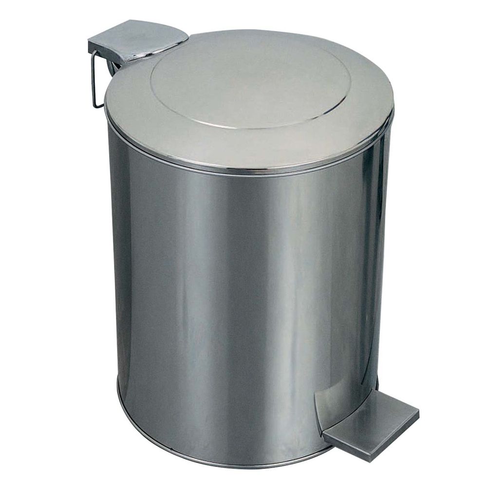 Pubela inox cu roti si capac cu pedala 54 lt - 0