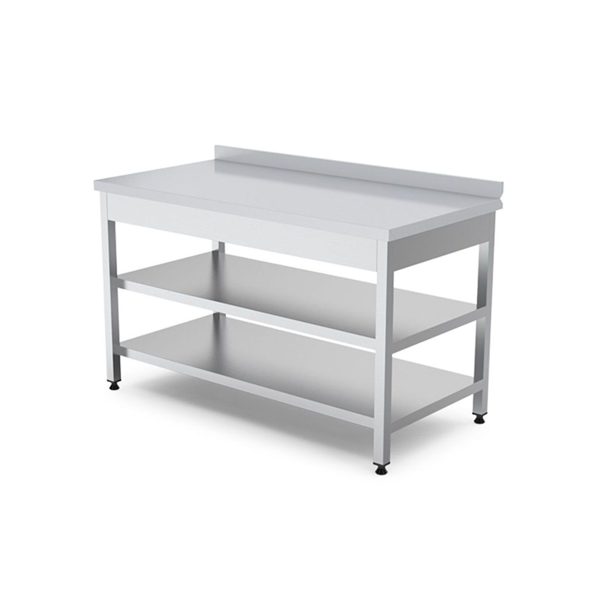 Masa de lucru inox cu polita intermediara si inferioara 160*70*85 - 3