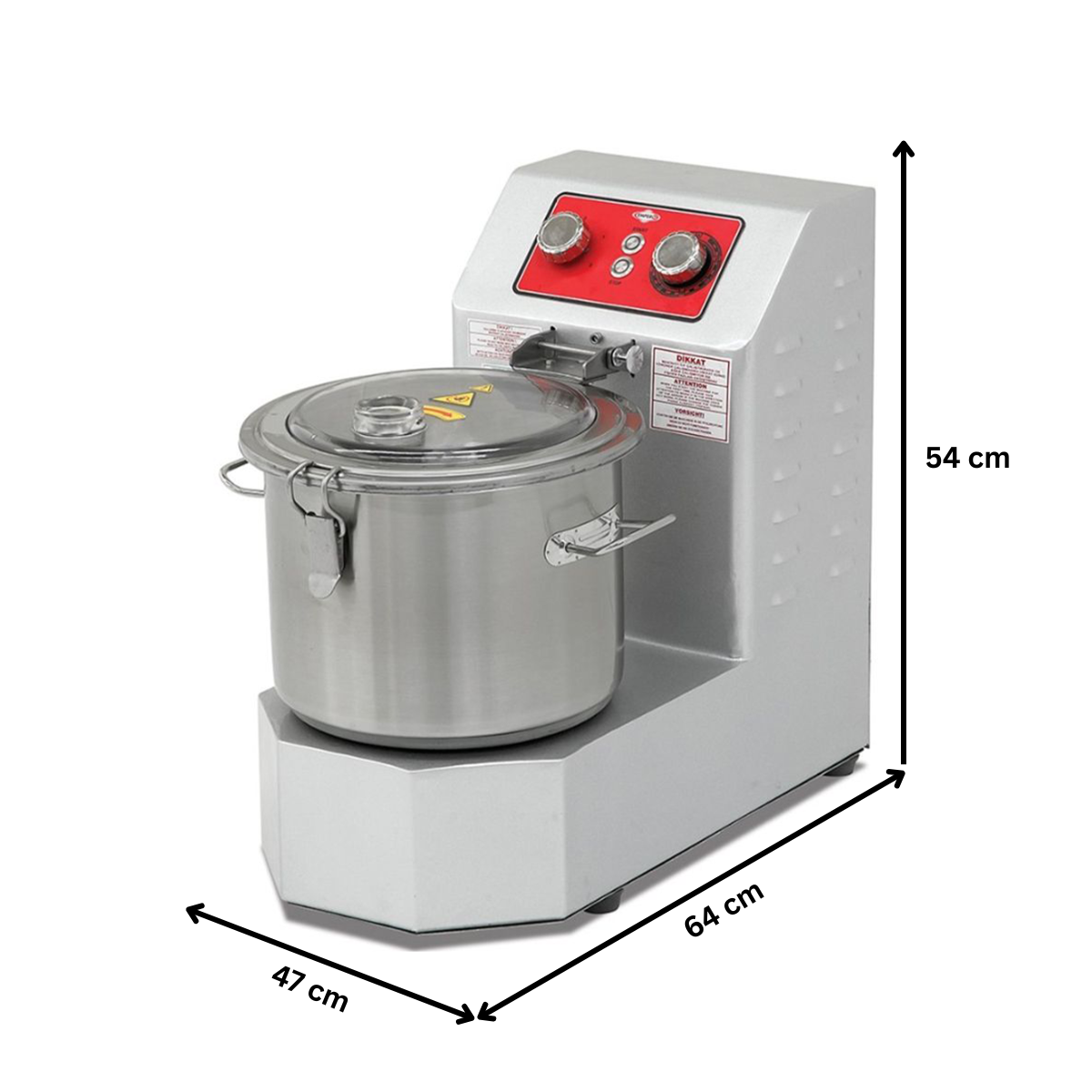 Cutter mixer bol, inox, 15 lt, 47*64*54 cm - 2