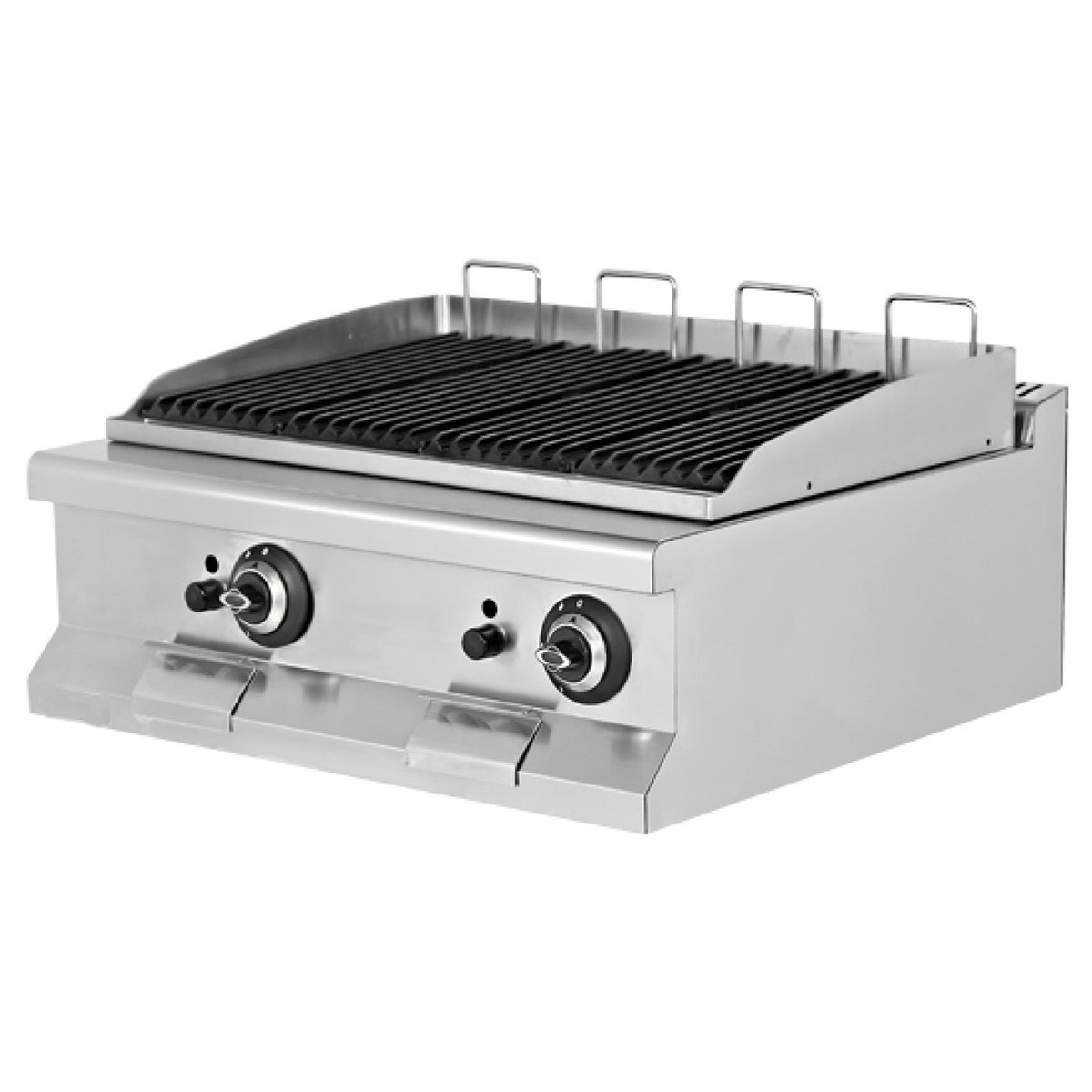 Grill pe gaz profesional, inox, cu steamer, 80*73*29 cm - 0