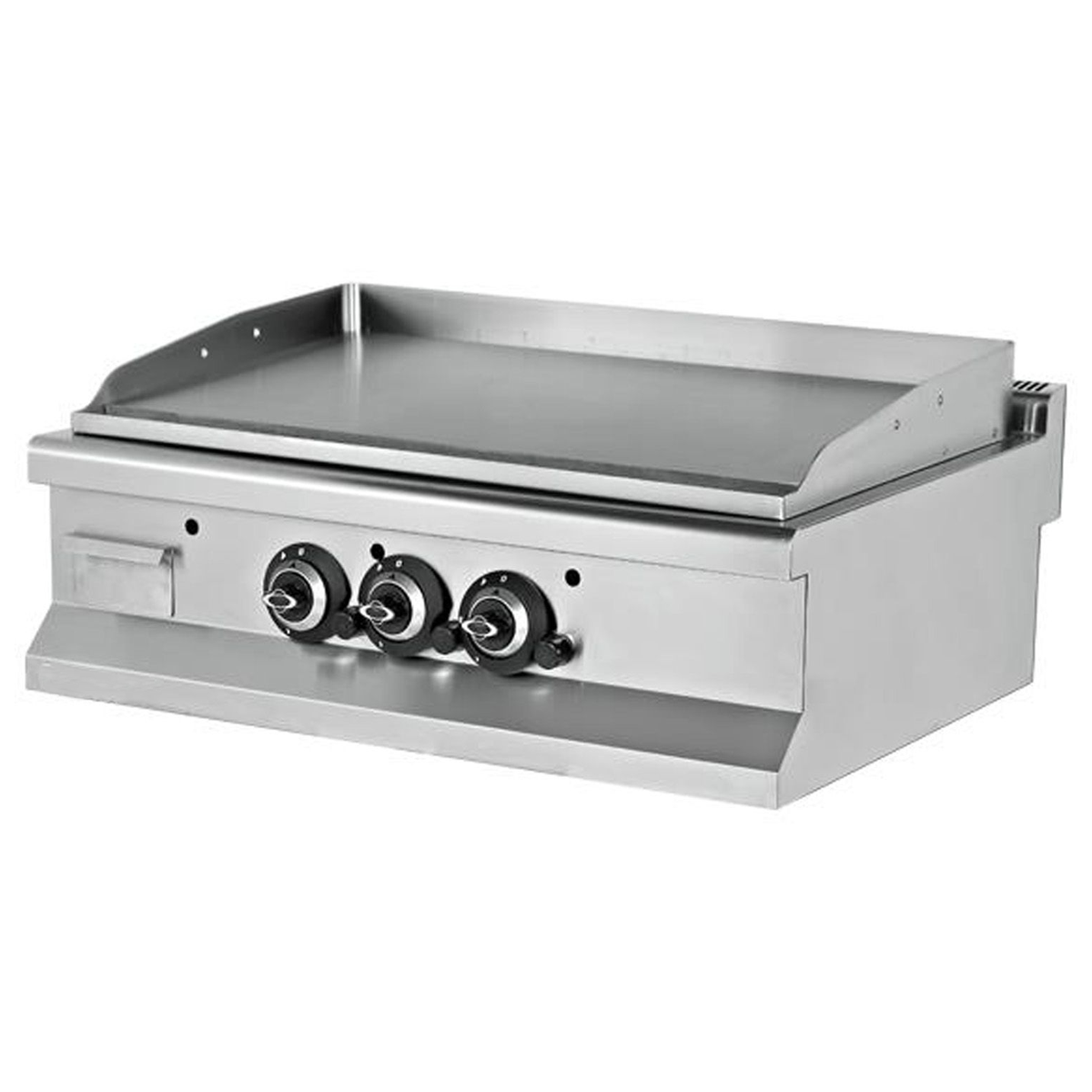 Grill electric profesional, cu suprafata neteda si striata, 90*64*29 cm - 0
