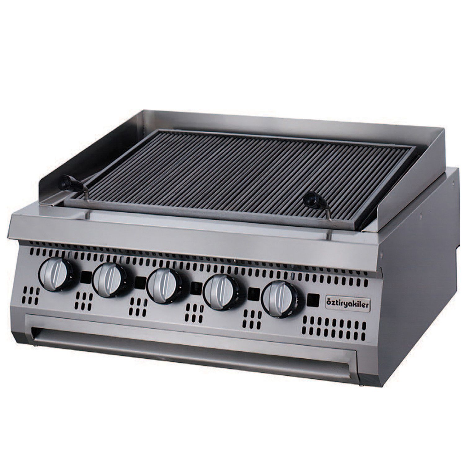 Grill pe gaz profesional OZTI, inox, cu carbune natural, 120*90*28 cm - 0