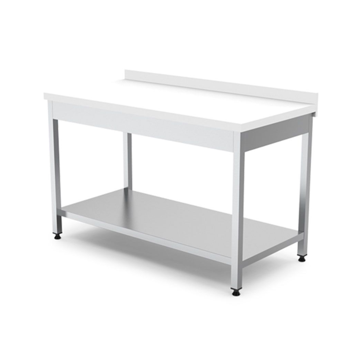 Masa de lucru inox cu blat din polietilena si polita inferioara 200*70*85 - 1