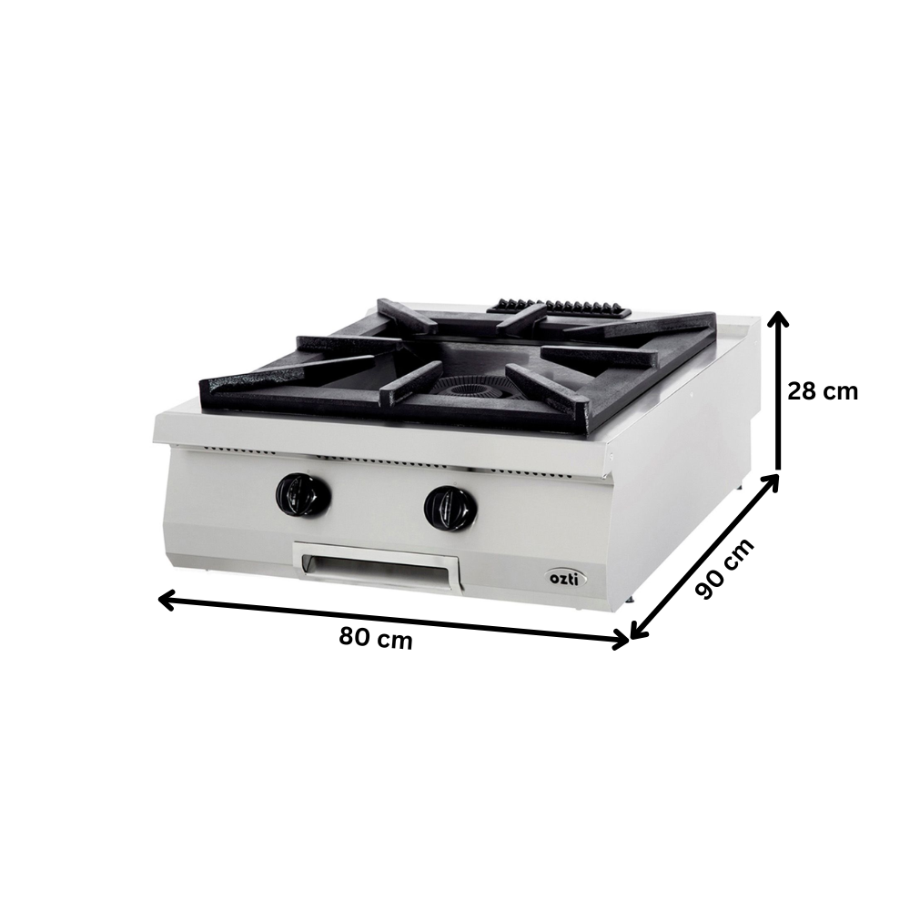 Masina de gatit pe gaz OZTI, inox, cu 1 arzator, 80*90*28 cm - 2