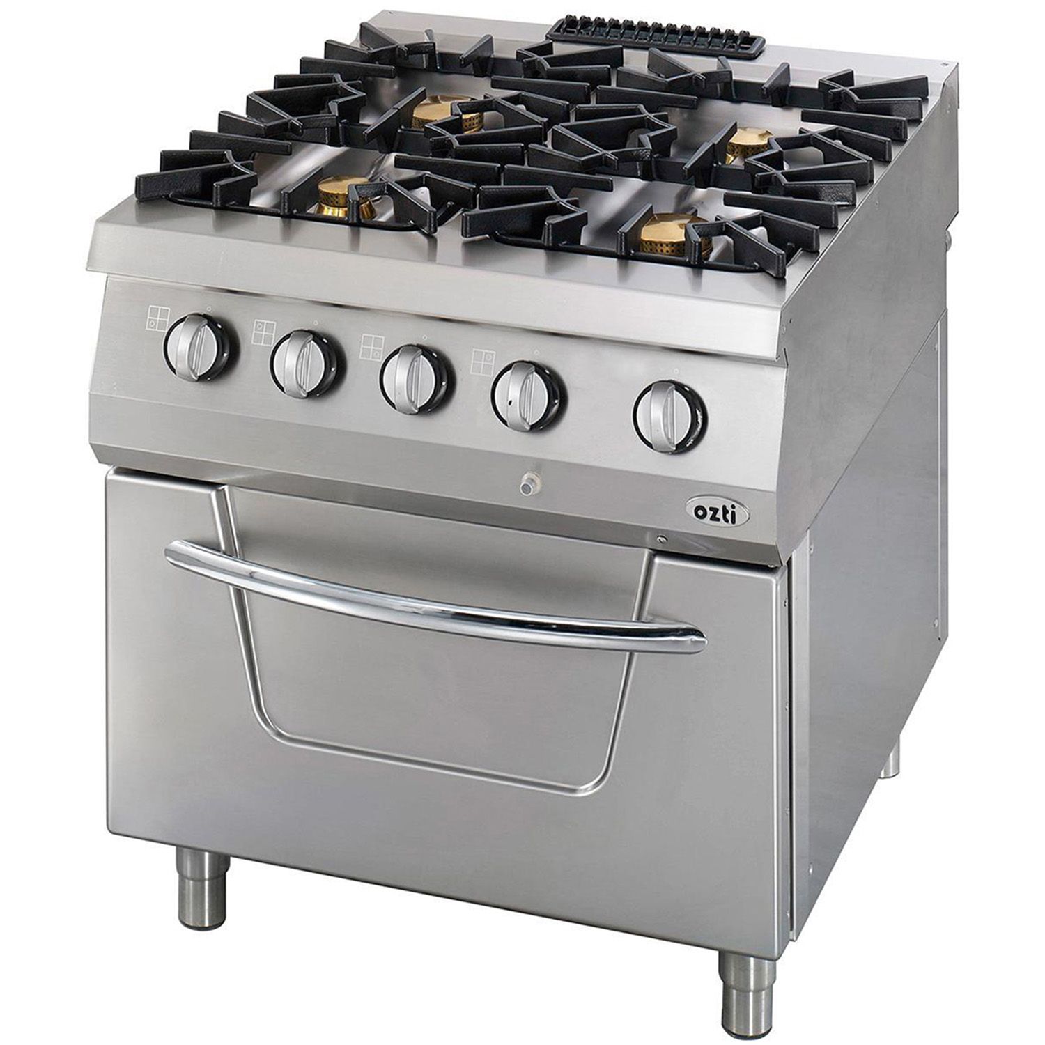 Masina de gatit pe gaz OZTI, inox, cu 4 arzatoare si cuptor, 80*90*85 cm - 0