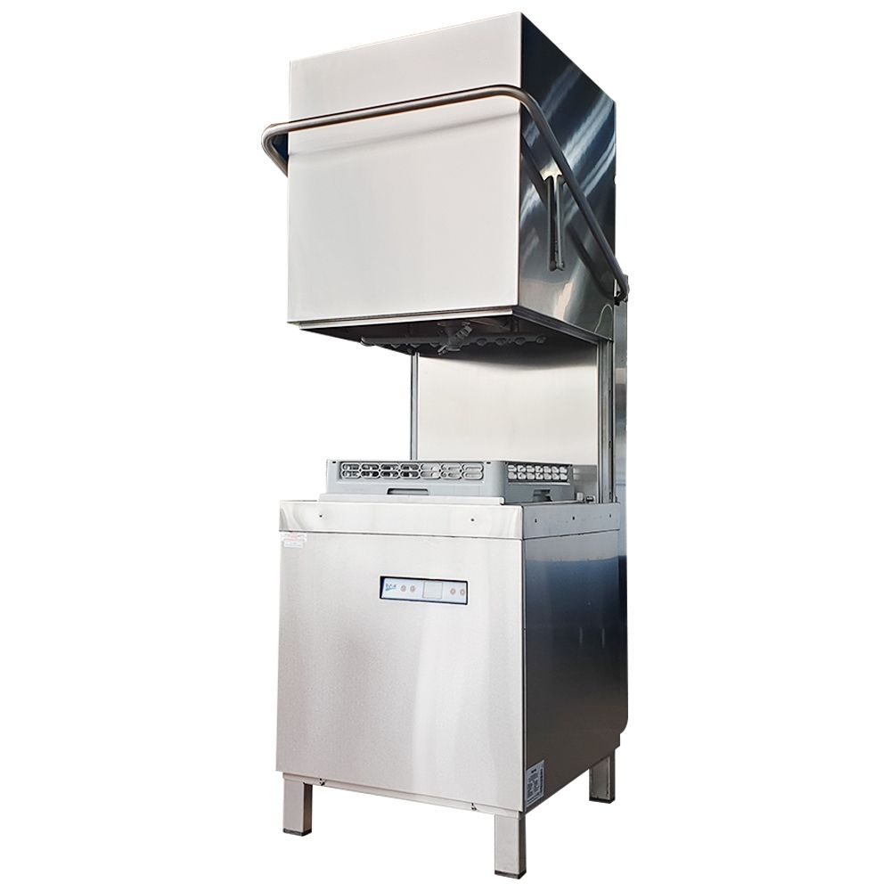 Masina de spalat vase profesionala cu capota panou de control digital - motor trifazic - 1