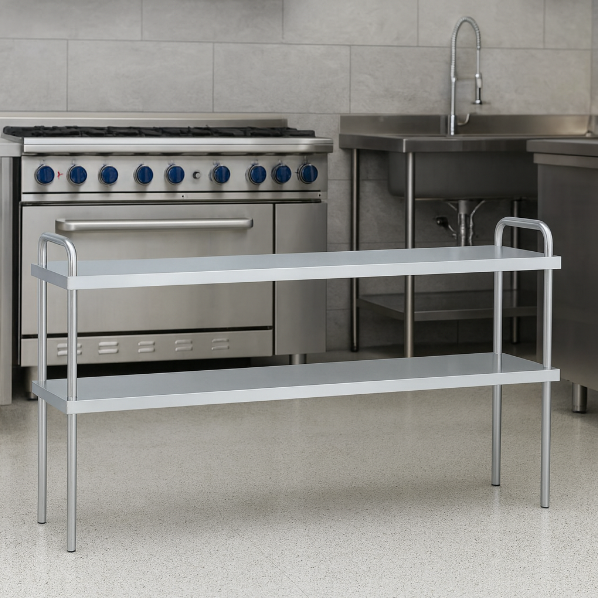 Suprastructura inox dubla pentru mese - 3