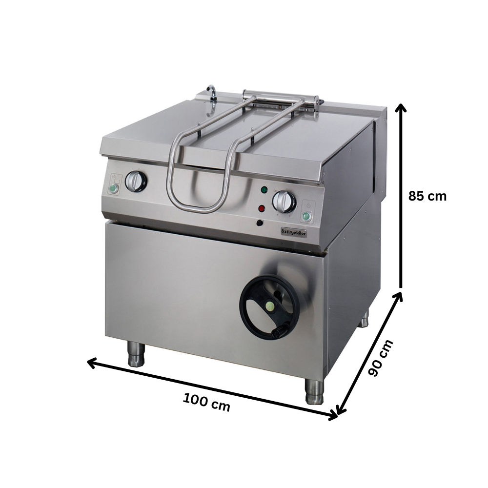 Tigaie basculanta electrica OZTI, inox, 100 lt, 100*90*85 cm - 2