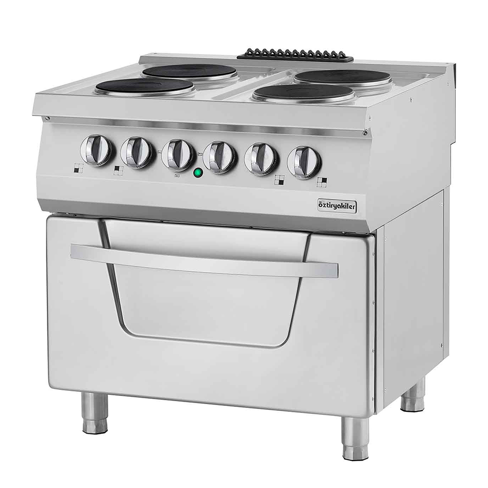 Masina de gatit electrica OZTI, inox, cu 4 plite si cuptor, 80*70*85 cm - 2