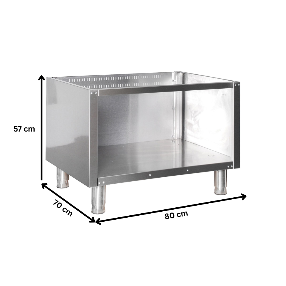 Dulap dublu neutru deschis OZTI, inox, 80*70*57 cm - 1