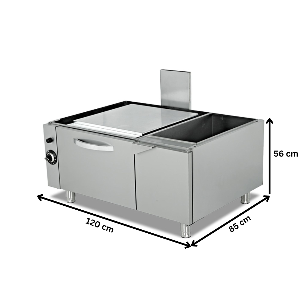 Cuptor profesional, pe gaz, inox, cu dulap inchis, 3*GN 2/1 - 1