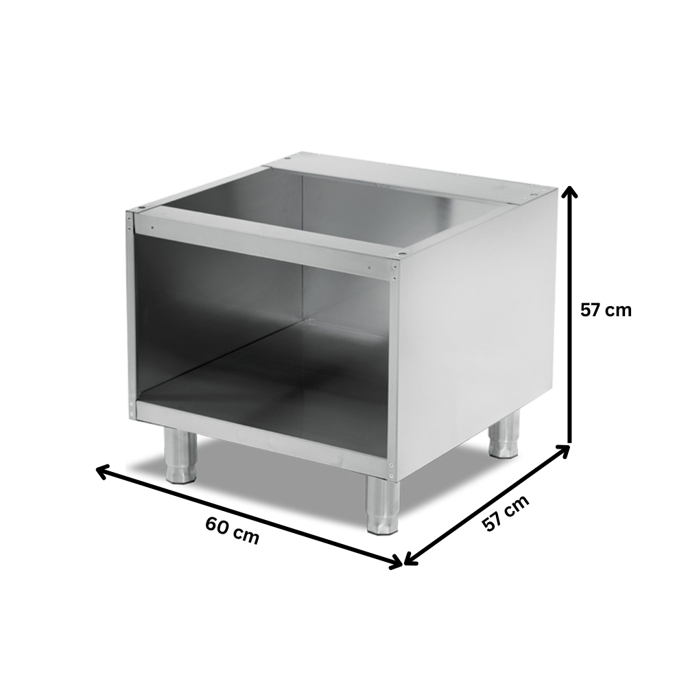 Dulap neutru dublu deschis, inox, 60*57*57 cm - 1