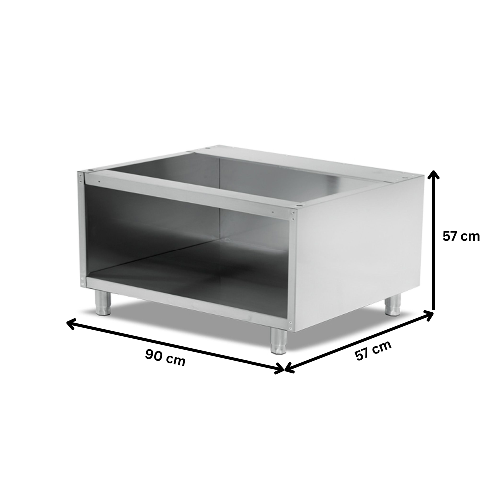 Dulap neutru triplu deschis, inox, 90*57*57 cm - 1