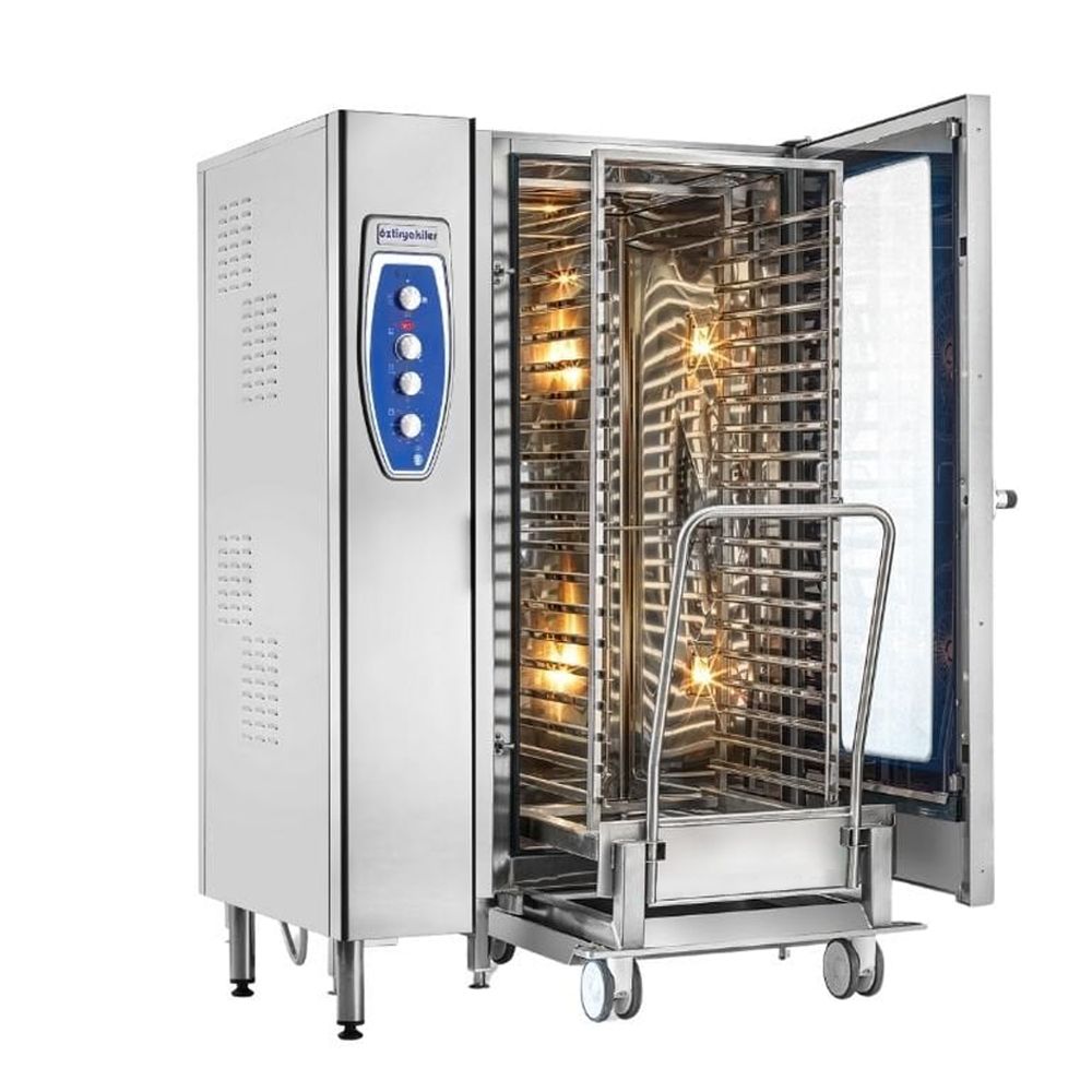 Cuptor profesional OZTI, pe gaz, gastronomic, cu convectie si abur - carucior cu 40 cuve - 1