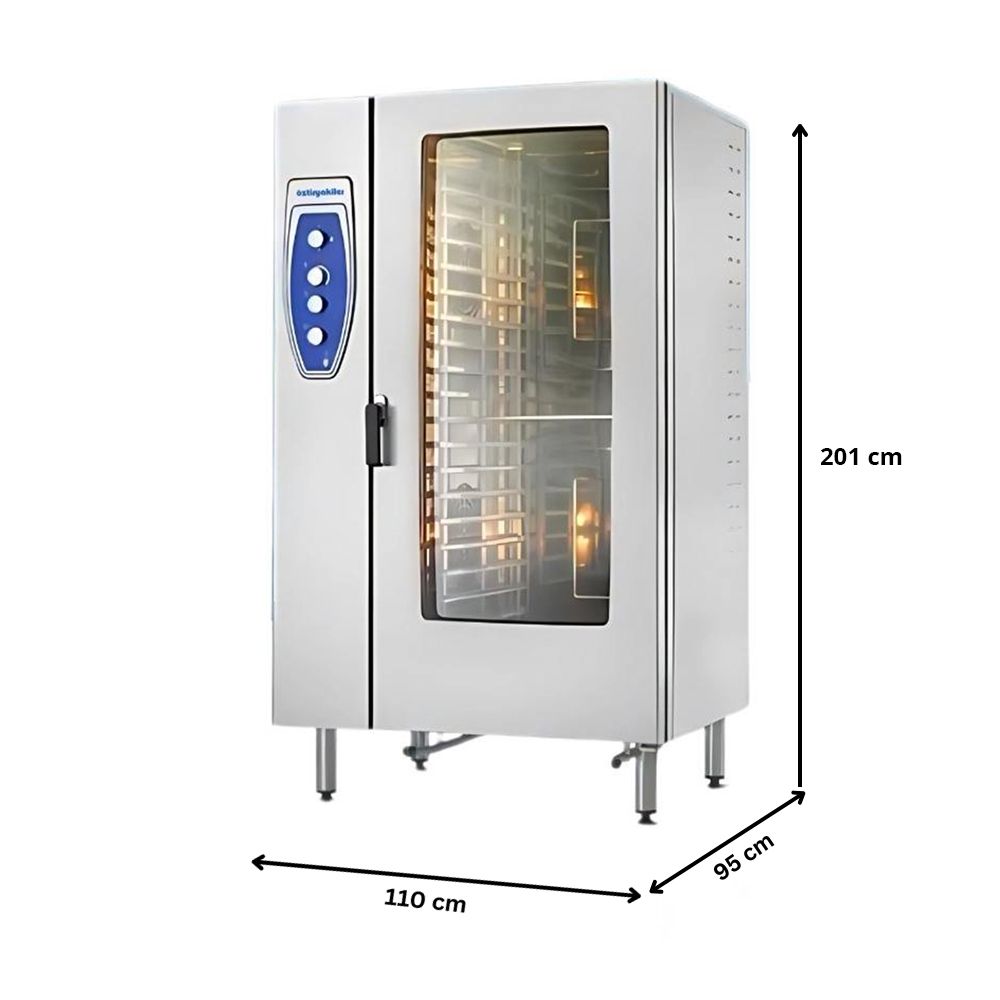 Cuptor profesional OZTI, pe gaz, gastronomic, cu convectie si abur - carucior cu 40 cuve - 3