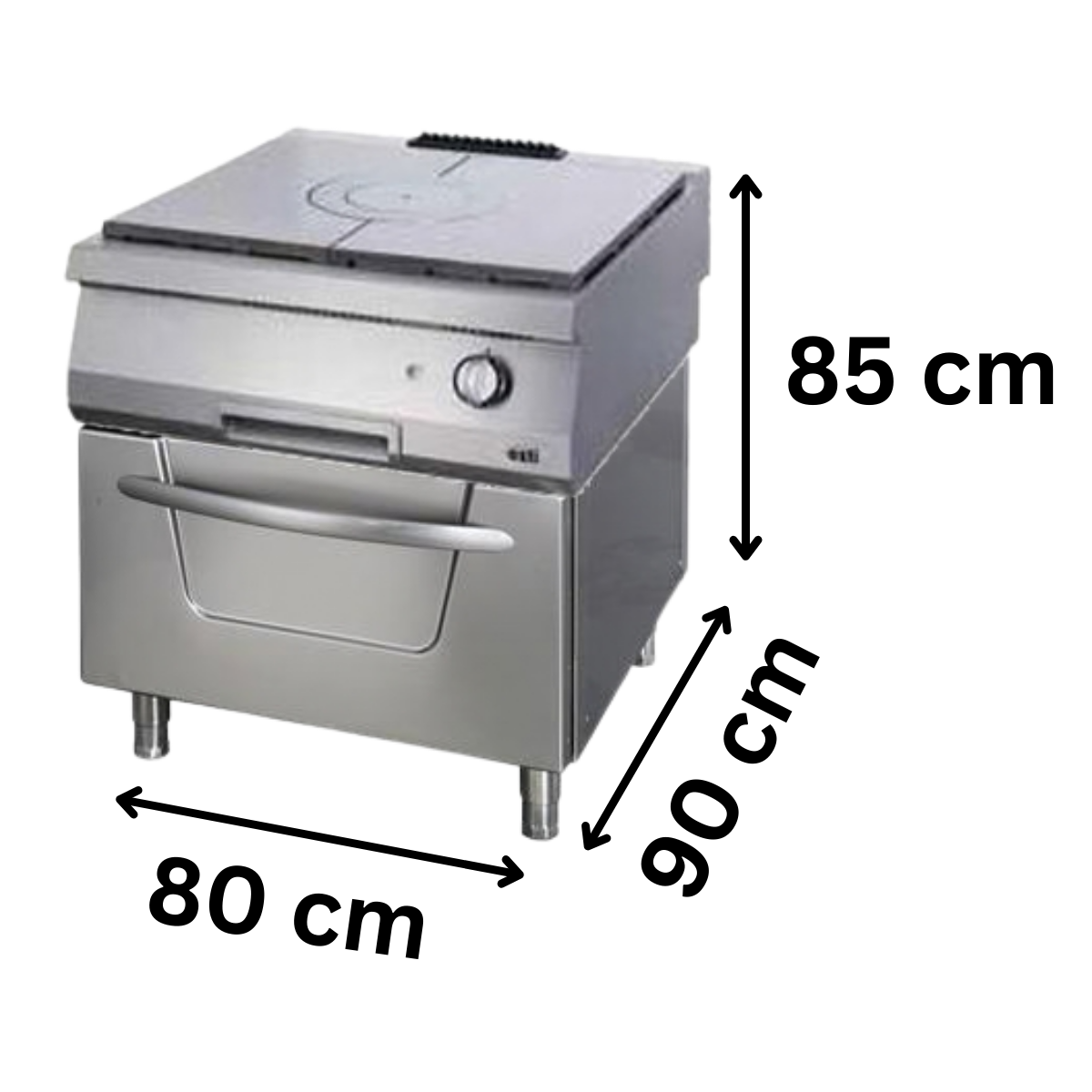 Masina de gatit pe gaz OZTI, inox, cu placa radianta si cuptor, 80*90*85 cm - 3