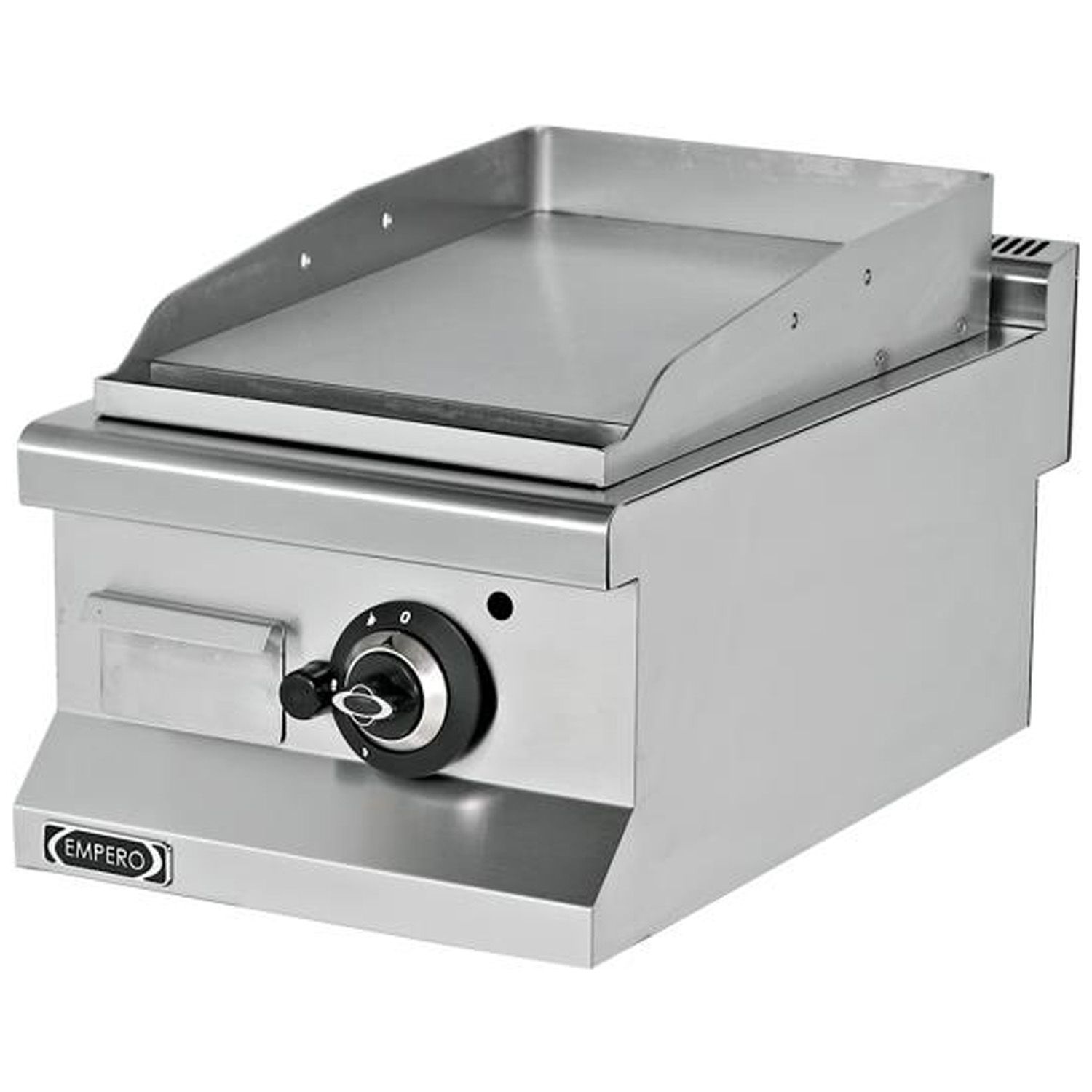 Grill pe gaz profesional, inox, cu suprafata neteda, 40*73*29 cm - 0