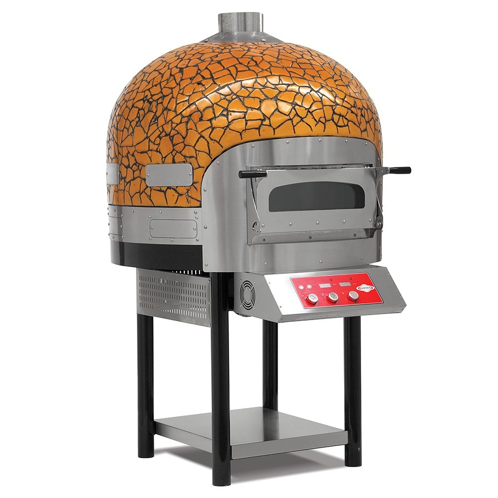 Cuptor profesional electric traditional, rotativ cu panou de control electronic - 75 pizza/h - 2