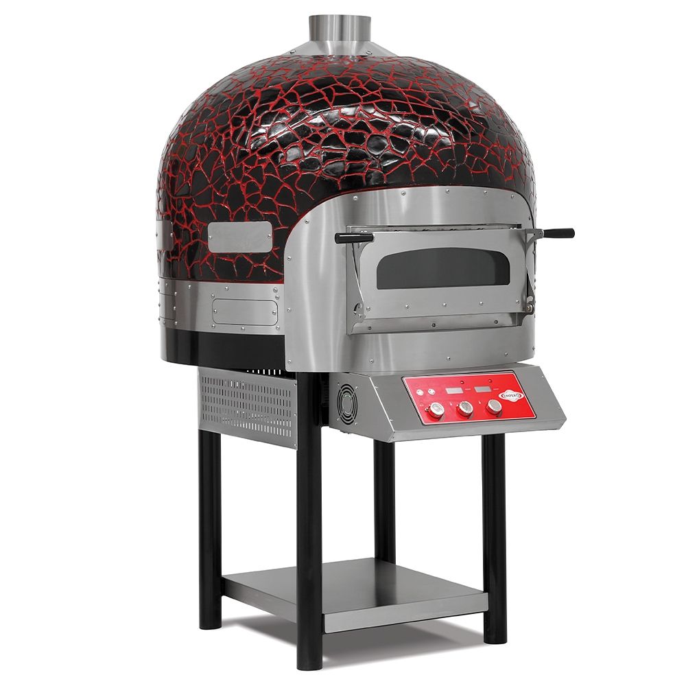 Cuptor profesional electric traditional, rotativ cu panou de control electronic - 75 pizza/h - 3