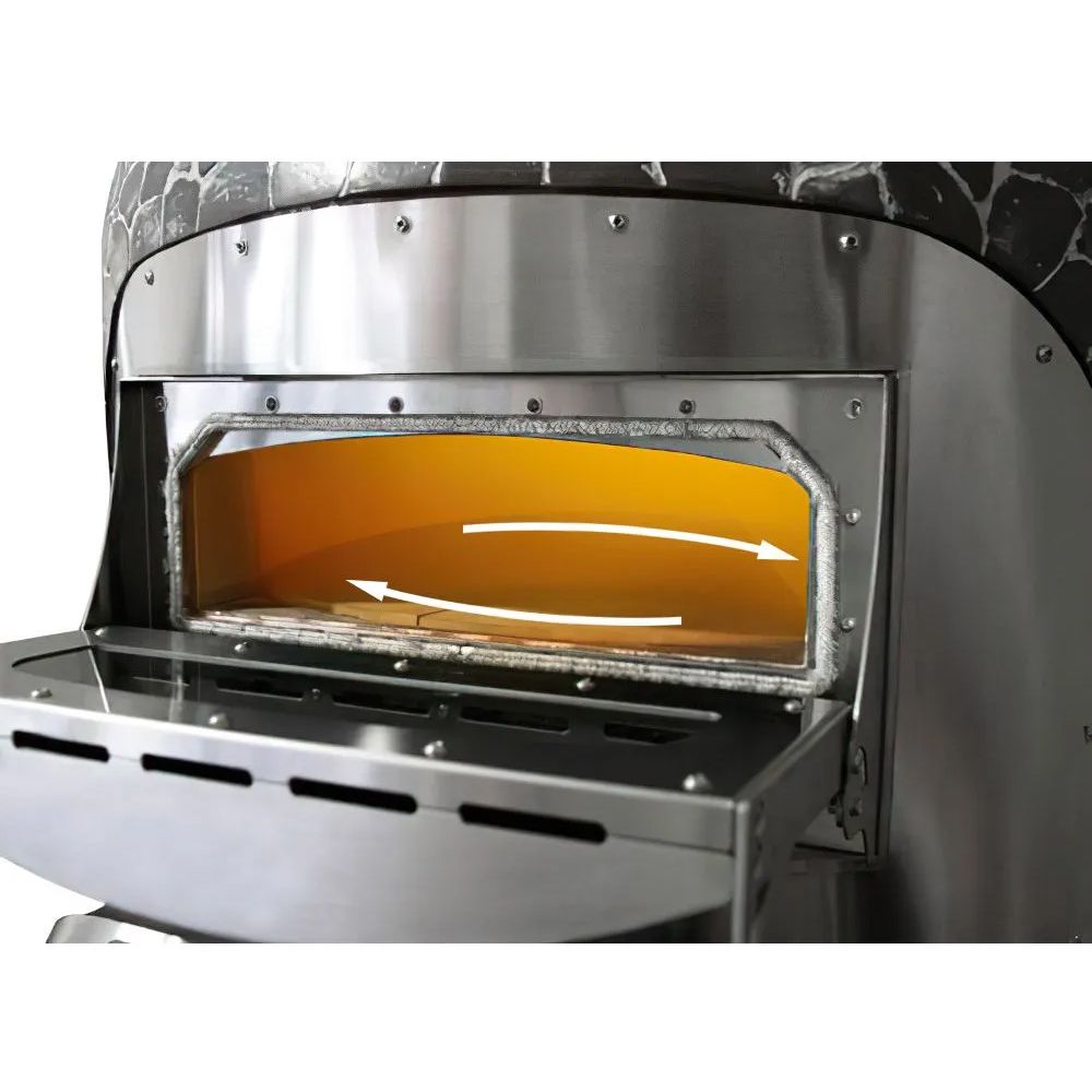 Cuptor profesional electric traditional, rotativ cu panou de control electronic - 75 pizza/h - 6