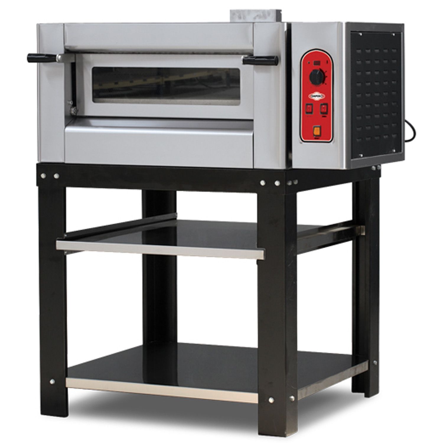 Cuptor profesional pizza pe gaz, 1 vatra, 9 pizza diametru 30 cm, suprafata de coacere din samota - 1