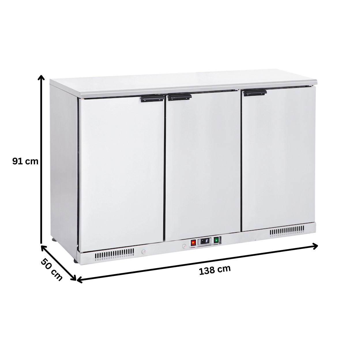 Frigider inox pentru bar FRENOX cu 3 usi batante - 2