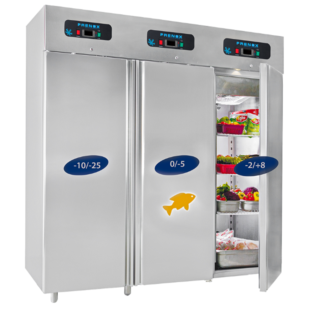 Dulap frigorific vertical inox, FRENOX cu 3 usi, 2100 lt - 0