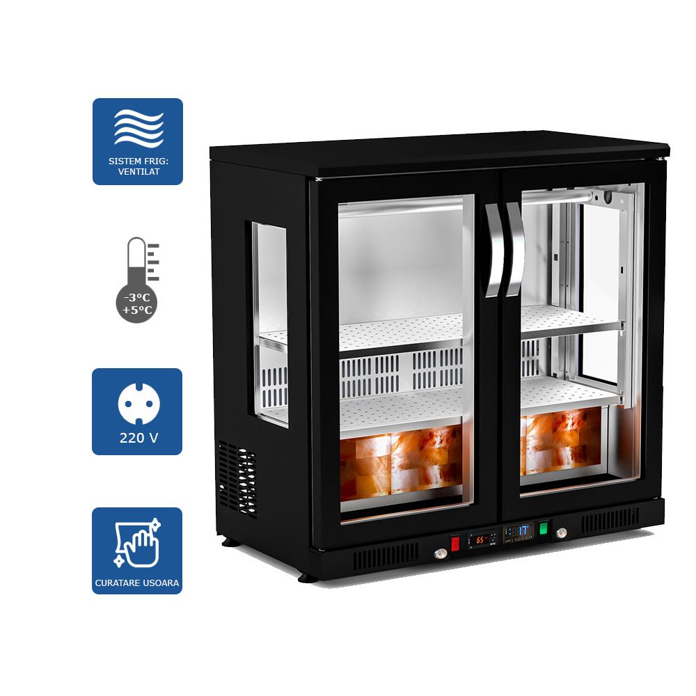 Dulap frigorific vertical inox, maturare carne FRENOX, cu 2 usi, 198 lt - 1