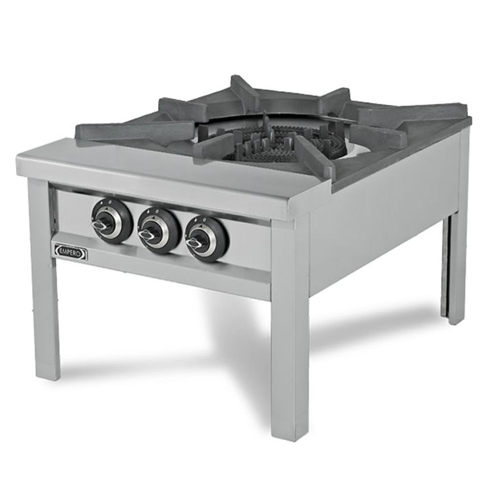 Aragaz de podea profesional, inox, 1 arzator, 32 kW, 70*80*50 cm - 0