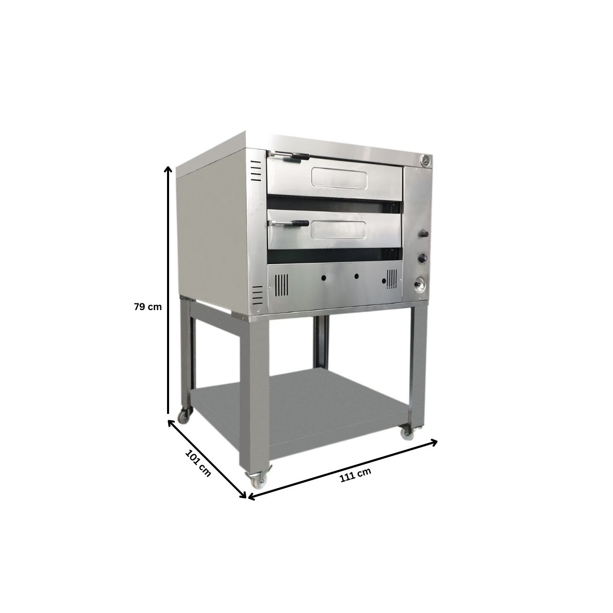 Cuptor profesional pizza gaz 4+4 pizza / 35 cm - 4