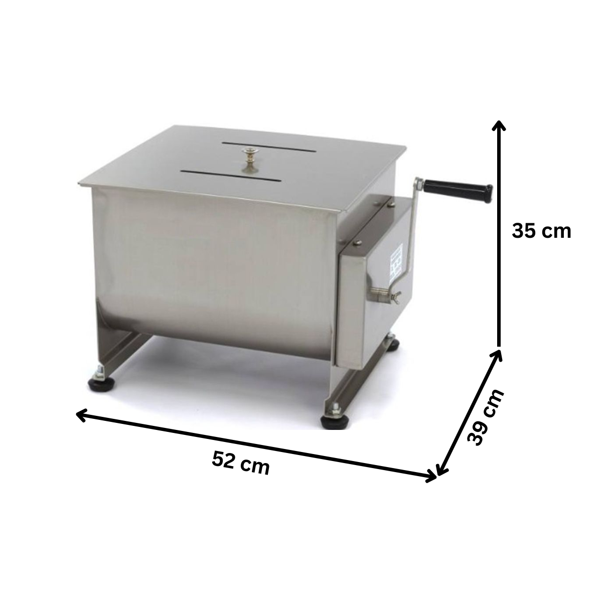 Malaxor carne manual inox 35 kg - 6