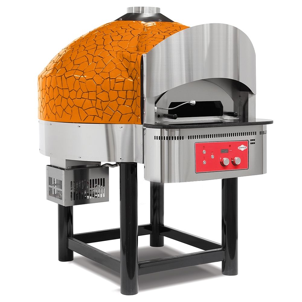 Cuptor profesional traditional, rotativ, pe gaz cu panou de control electronic - 75 pizza/h - 3