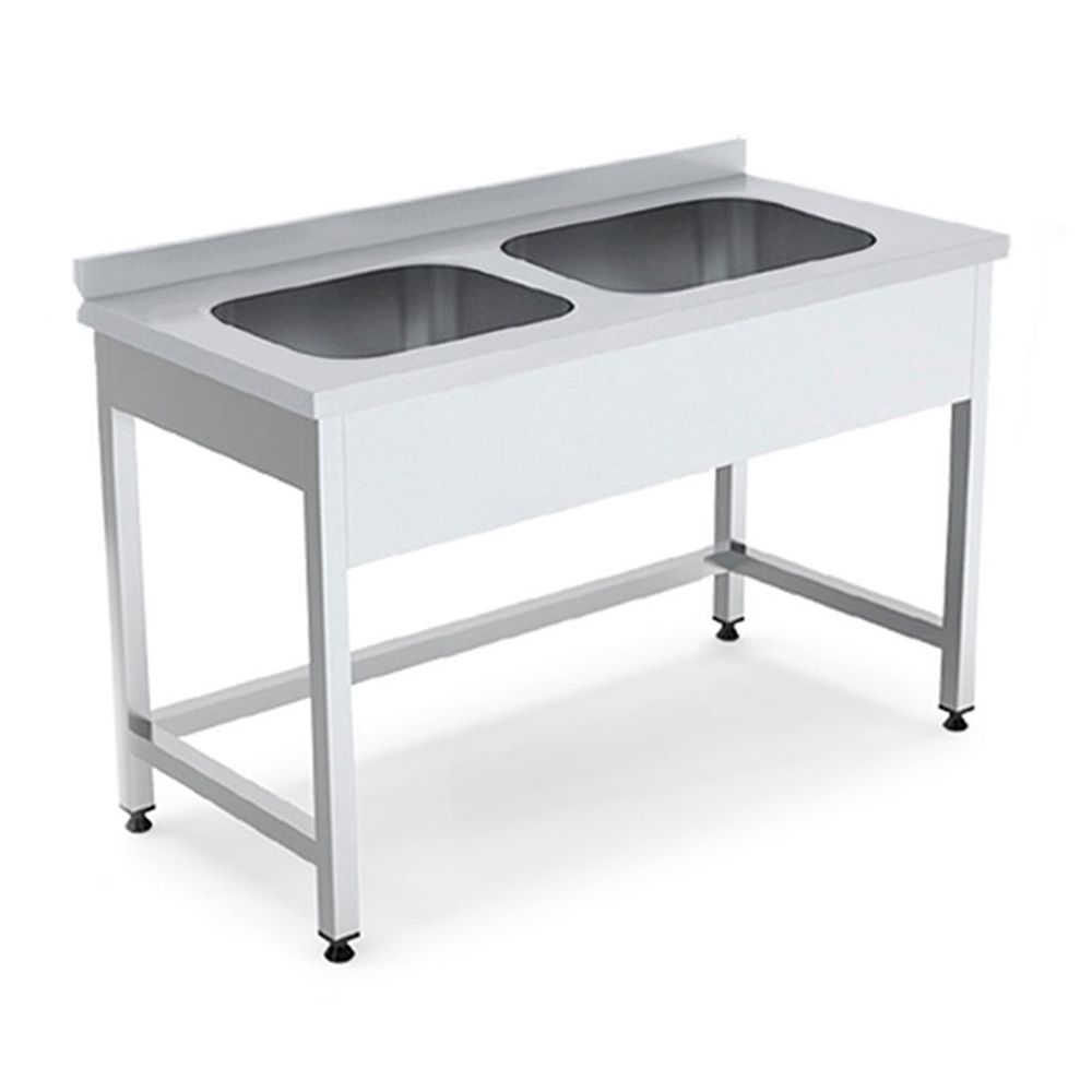 Spalator inox cu 2 cuve 120*70*85 - 0