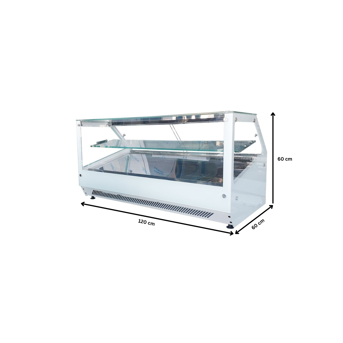 Vitrina frigorifica de banc, racire ventilata, 120*60*60 cm - 1