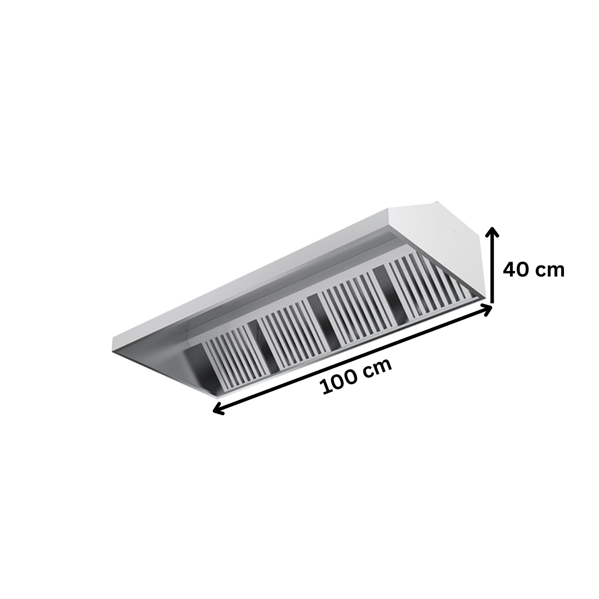 Hota de perete cu filtre, inox, 100*70*40 cm - 1