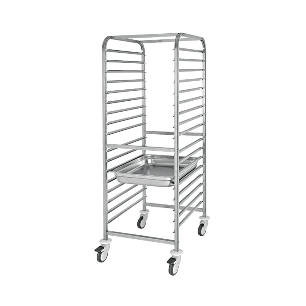 Carucior inox colectare 17 cuve GN1/1 - 0