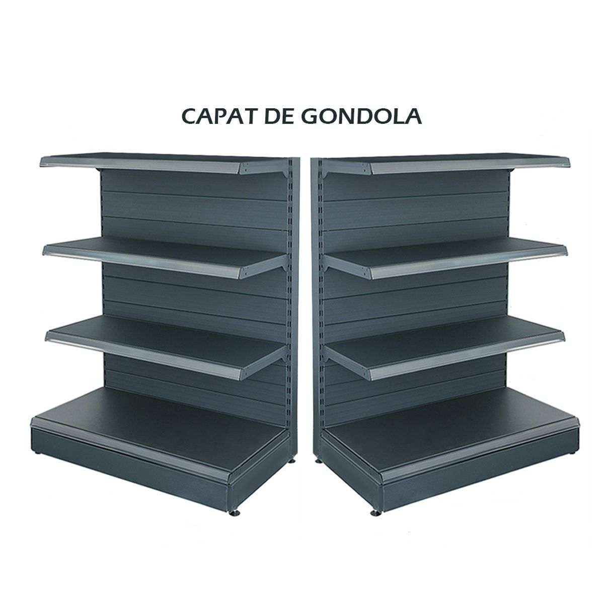 Raft metalic capat de gondola 100*140 baza 50 cm si 3 polite de 40 cm - 3
