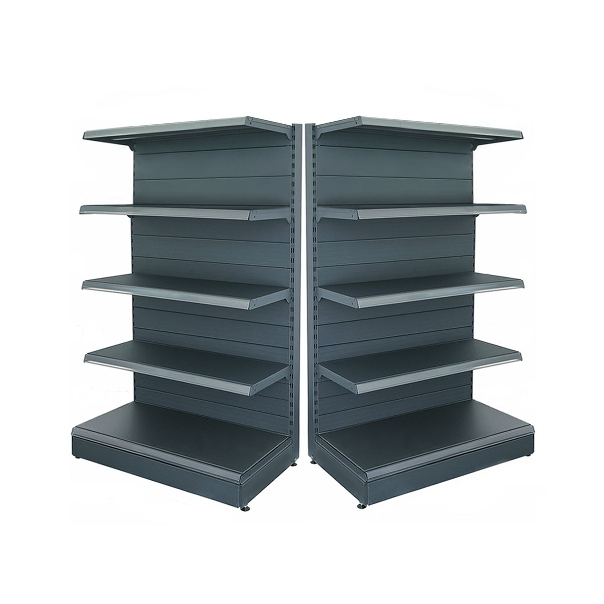 Raft metalic capat de gondola 100*180 baza 40 cm si 4 polite de 30 cm - 4