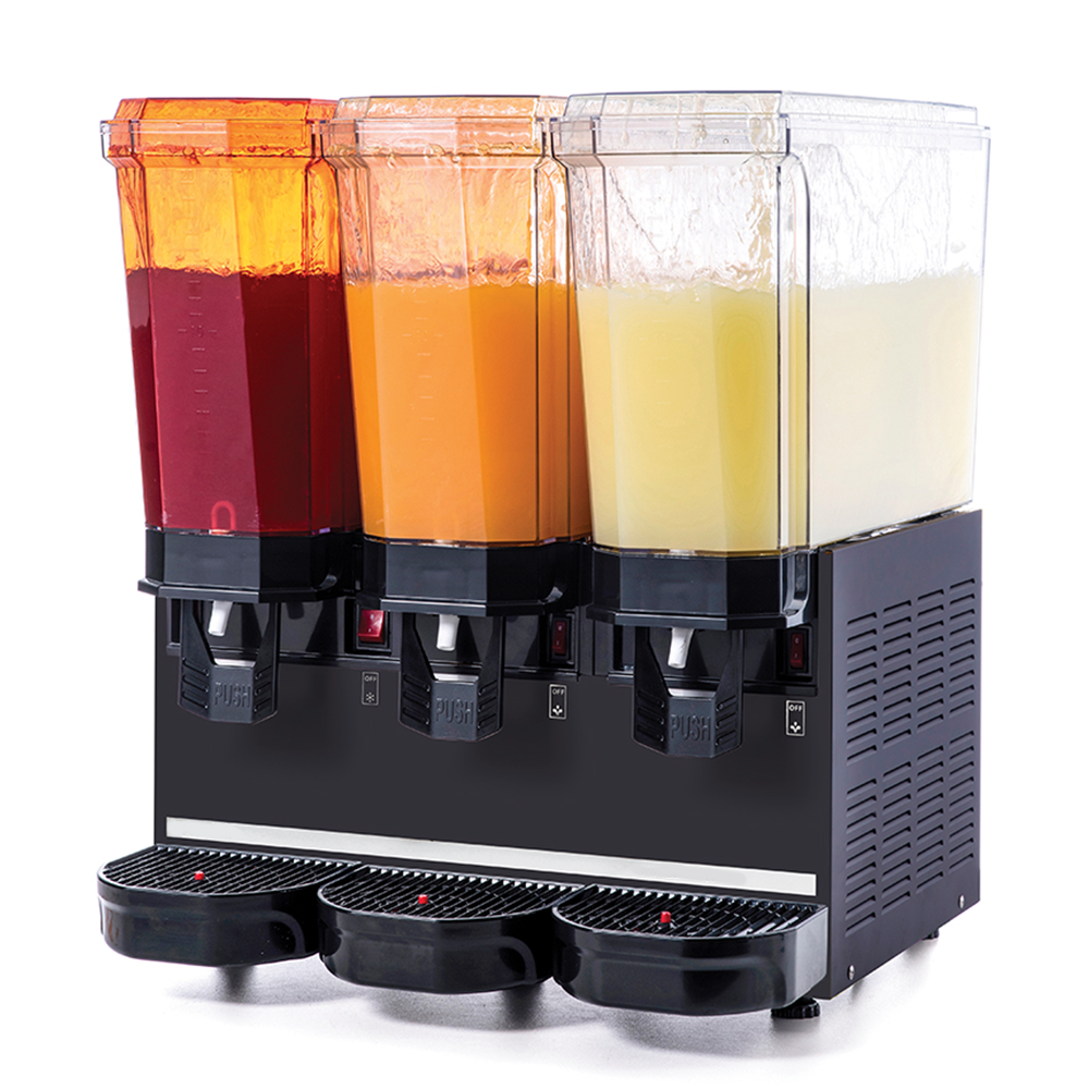 Dozator bauturi: suc, limonada, ayran, iarut, ceai rece, cafea rece, capacitate 3 bazine 20 lt cu dispersie - 1