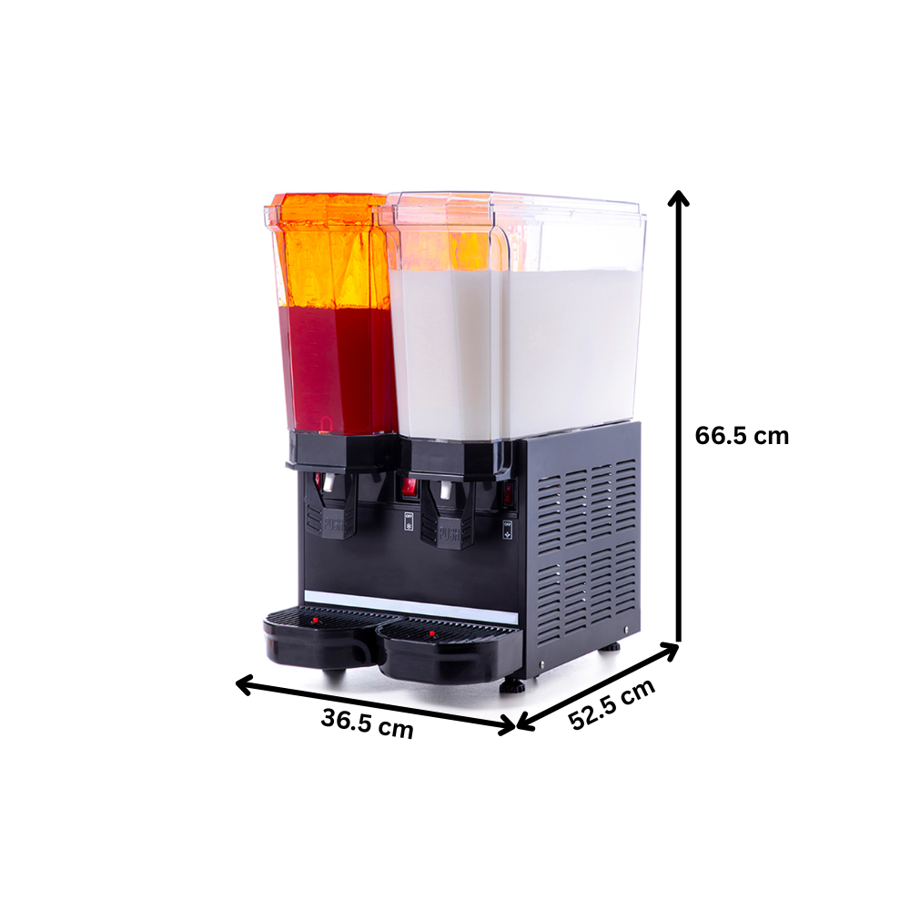 Aparat dozator special suc, ayran, iaurt, ceai rece, cafea rece capacitate 2*20 lt, 1 bazin 20 lt mixer + 1 bazin 20 lt dispersie - 5