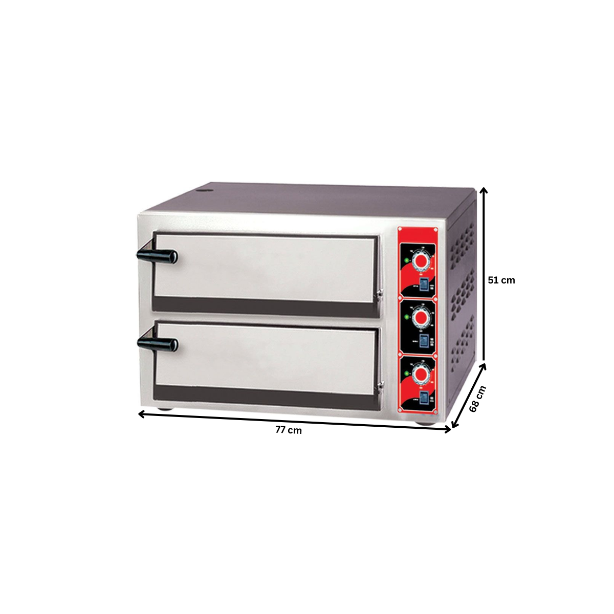 Cuptor profesional pizza electric 4+4 pizza/ 25 cm - 3