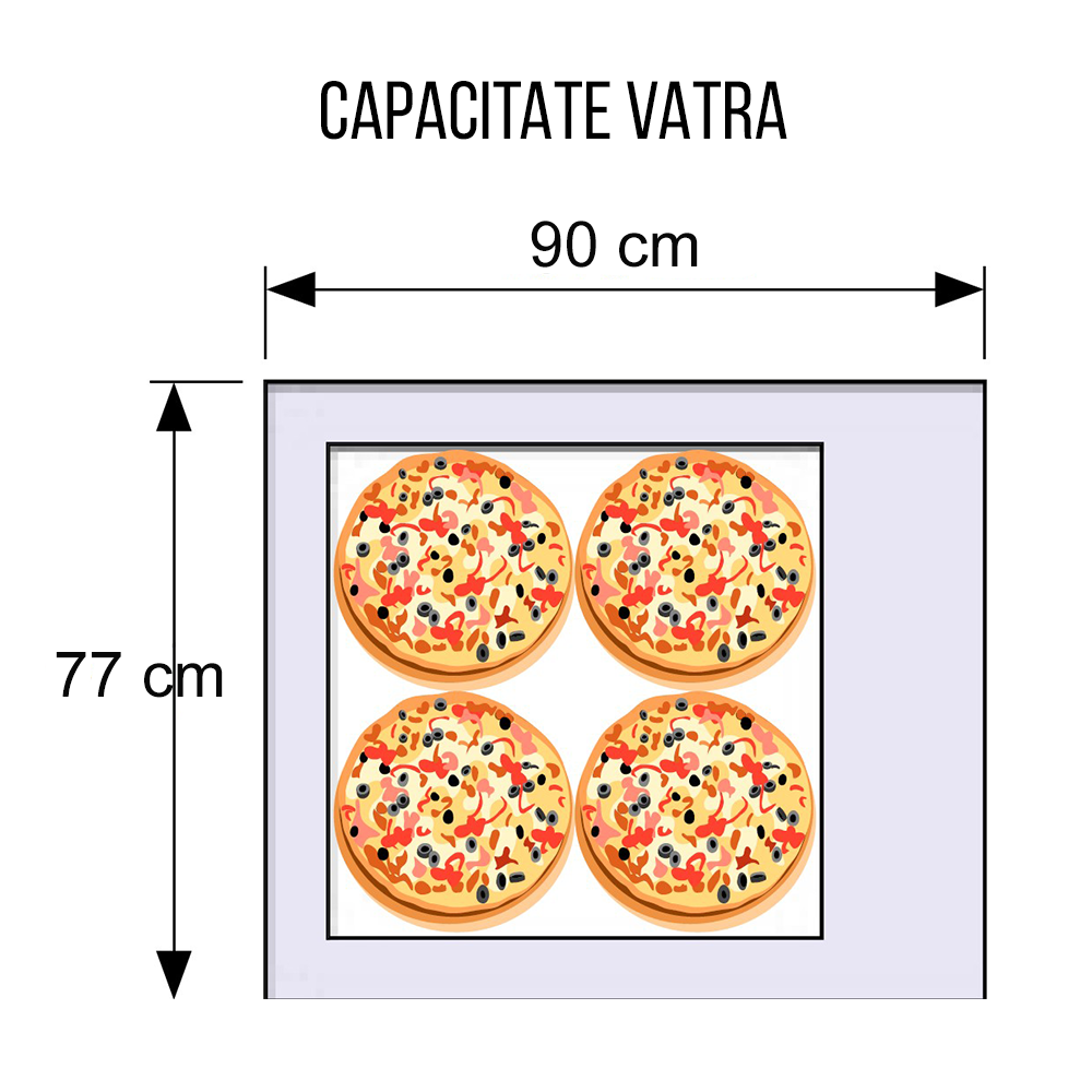 Cuptor profesional pizza electric 4 pizza/30 cm - 1