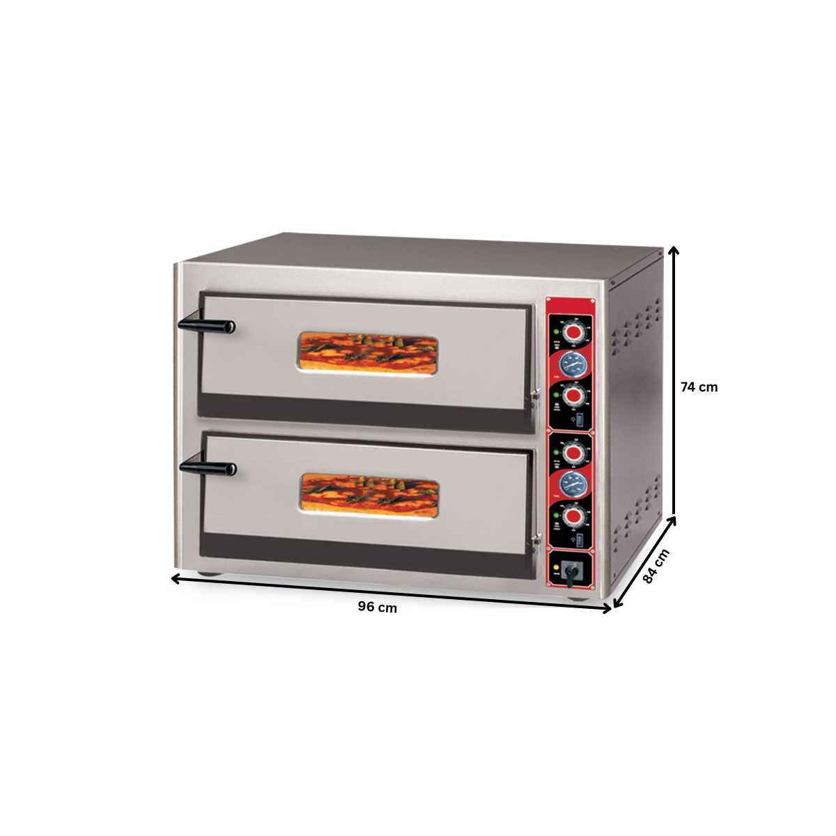 Cuptor profesional pizza electric 4+4 pizza / 33 cm - 2