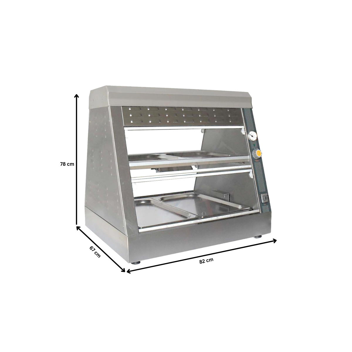 Masa calda, ptr pui, inox, 4 tavi, 82*67*78 cm - 1