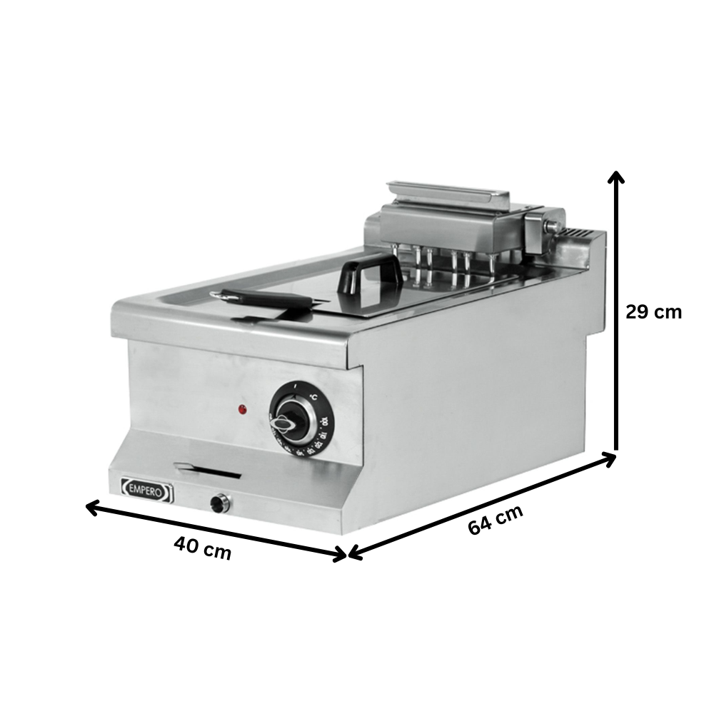 Friteuza electrica, inox, cu 1 cuva, 10 lt - 1