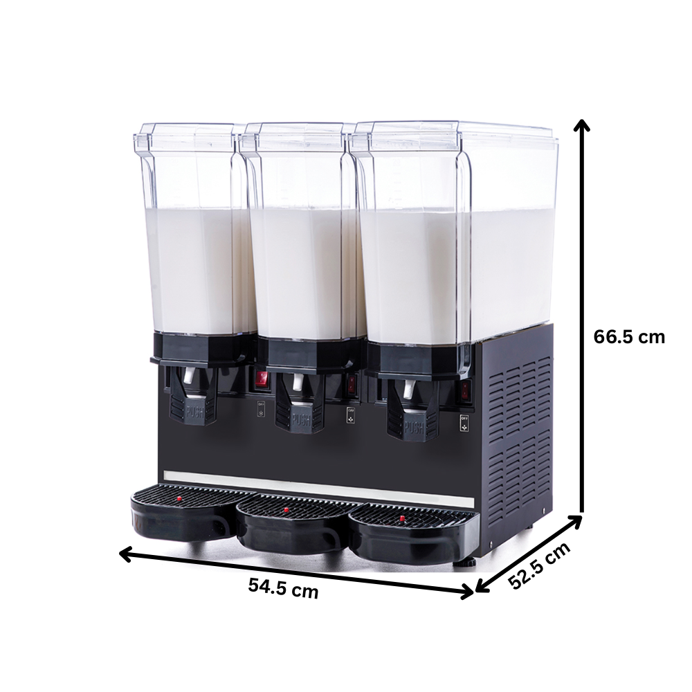 Aparat dozator special suc, ayran, iaurt, ceai rece, cafea rece capacitate 3 bazine 20 lt cu mixer - 4