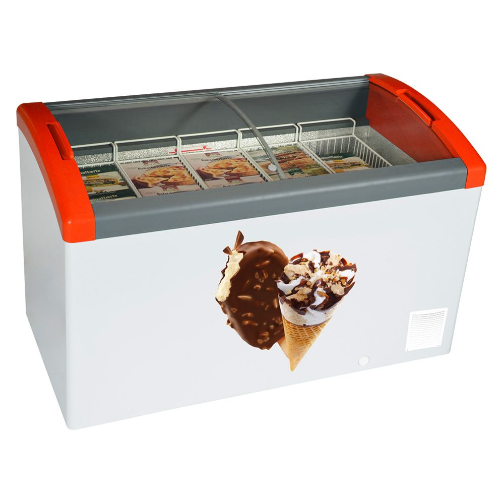 Lada congelare, capac glisant curbat din sticla, 254 lt, 130*65*85 cm - 1