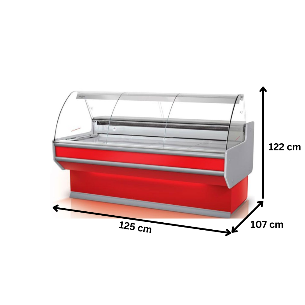 Vitrina frigorifica Olive, motor interior, blat inox, 125*107*122 cm - 8