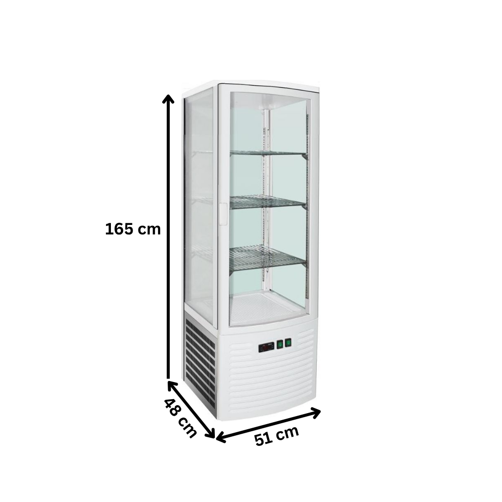 Vitrina frigorifica, profesionala, 1 usa din sticla, 235 lt, 51*48*165 cm - 1
